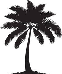 Obraz premium Silhouette of a Majestic Palm Tree