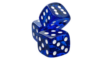 blue dice on white background