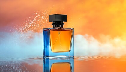 Perfume Bottle, Splash, Sunset Glow