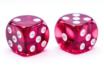 Pair of vibrant red dice