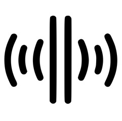 Wave vibration logo silhouette