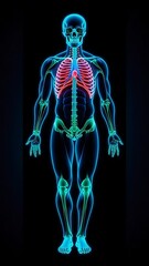 Human Anatomy: Skeletal and Muscular System Visualization