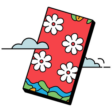 Notebook/Dairy, Flower Pattern, Beach/Christmas theme, Clipart Clude Clipart Vector SVG Design      