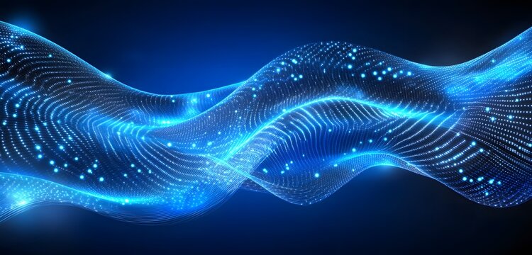 Abstract blue digital background with glowing connections and lines, representing the future of technology in data science and artificial intelligence.