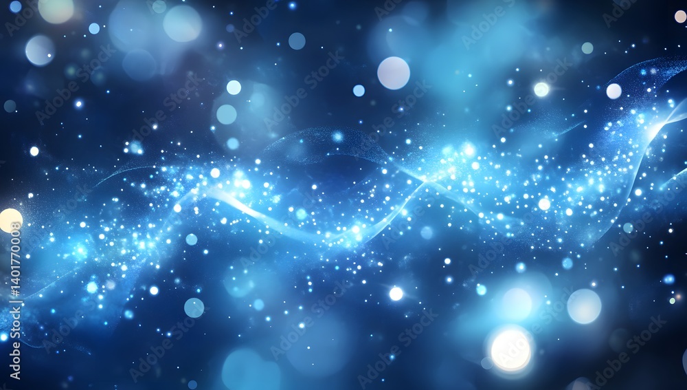 Poster abstract blue digital background with glowing connections and lines, representing the future of tech