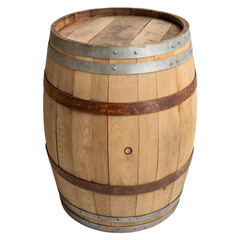 Obraz premium Wooden barrel on transparent background
