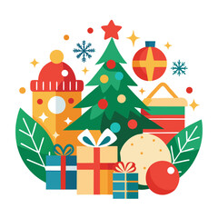 Christmas cards isolated on white background