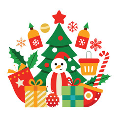 Christmas cards isolated on white background