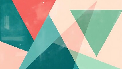 Fototapeta premium Abstract Geometric Art: Pastel Triangle Pattern