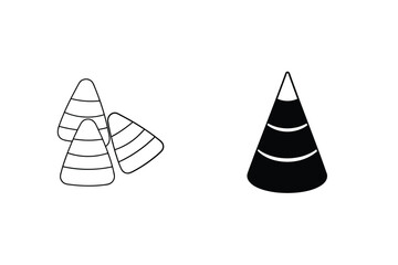 Minimalist Candy Corn Illustration For Halloween Season Decoration And Design Projects