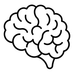 Human brain sketch silhouette vector isolated on white background