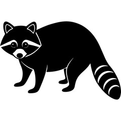 Cute black raccoon cartoon vector illustration with playful design © Suplab_Designer
