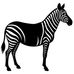 Zebra silhouette vector isolated on white background