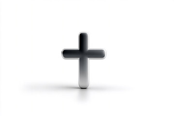Obraz premium minimalist illustration of a cross, simple and clean design, ample copy space, monochromatic