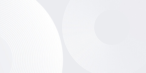 Simple glowing geometric lines on gray background. Modern shiny blue circle background abstract design simple