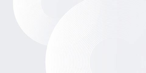 Simple glowing geometric lines on gray background. Modern shiny blue circle background