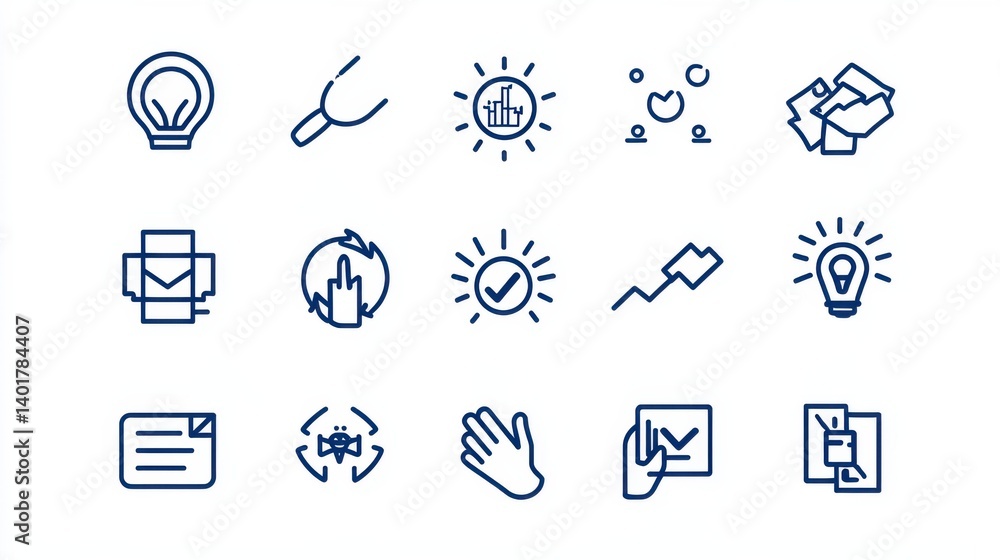 Poster a set of 15 icons representing various aspects of supportive relationships in a minimalist thin line