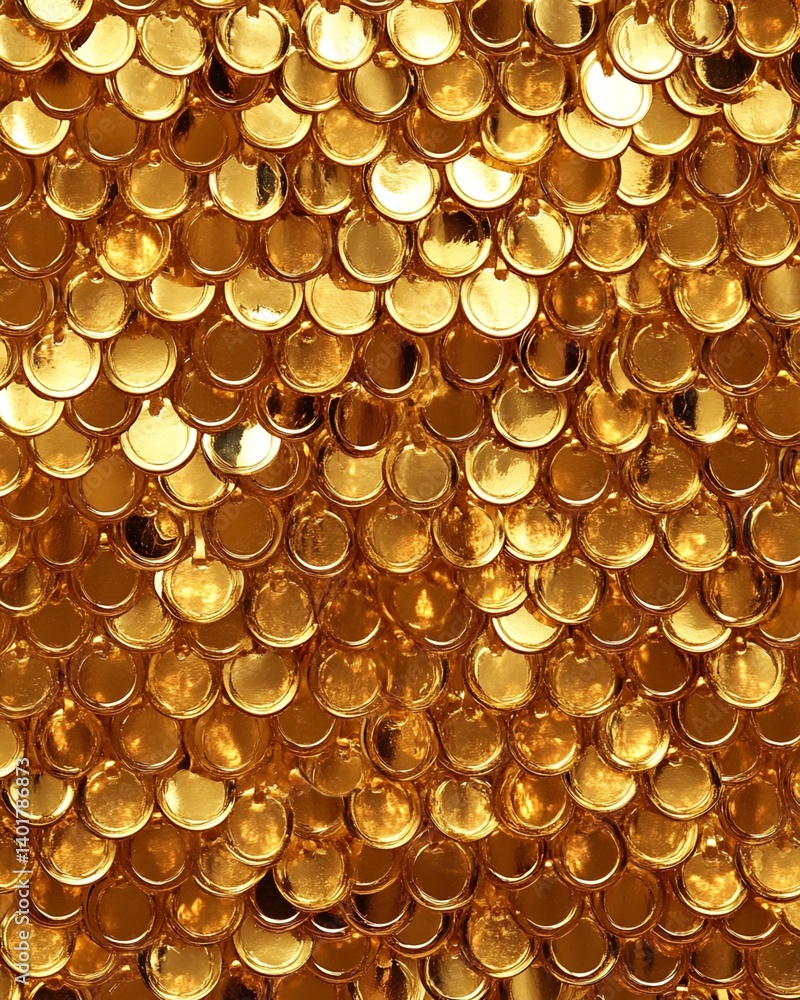 Poster image of overlapping circular gold elements