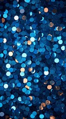 Metallic Confetti: Blue and Copper Circles