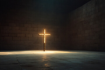 Naklejka premium light leak cross