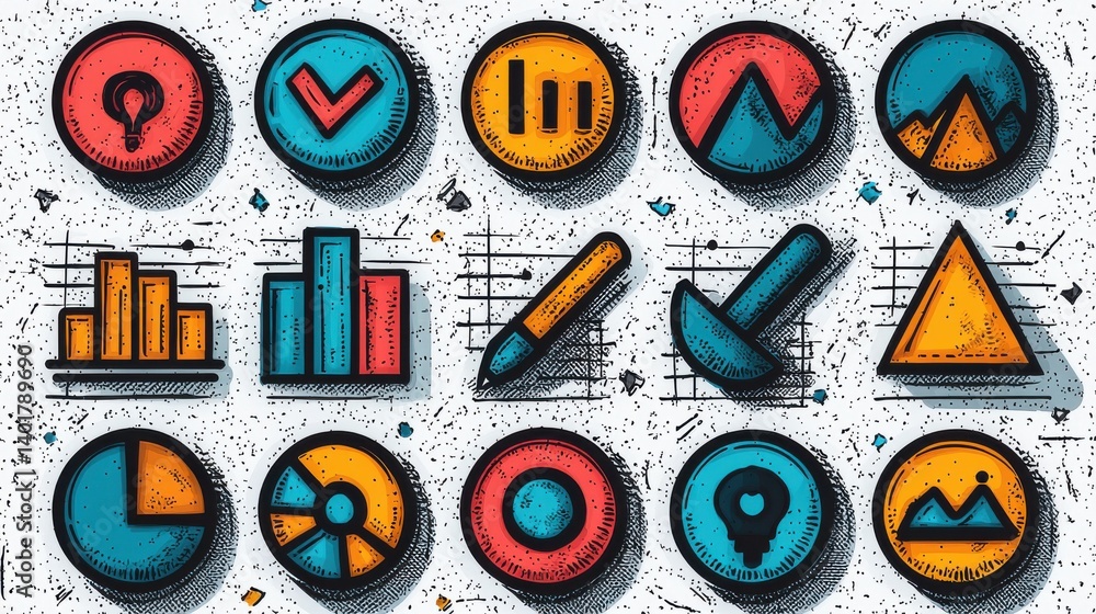 Poster an infographic featuring various data visualization elements like charts graphs and indicators to re