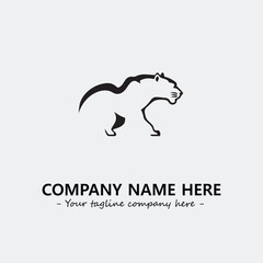 Phanter illustration black and white for logo company vector image
