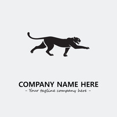 Phanter illustration black and white for logo company vector image
