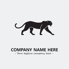 Phanter illustration black and white for logo company vector image
