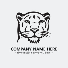 Phanter illustration black and white for logo company vector image
