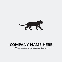 Phanter illustration black and white for logo company vector image
