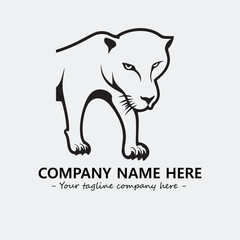 Phanter illustration black and white for logo company vector image
