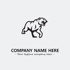 Phanter illustration black and white for logo company vector image

