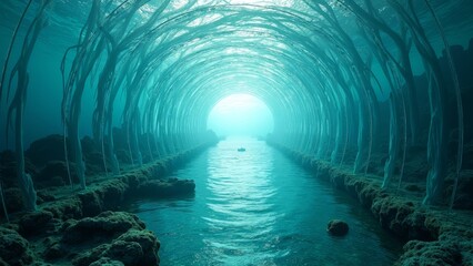 The magical tunnel of the underwater world