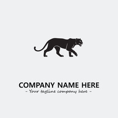 Phanter illustration black and white for logo company vector image
