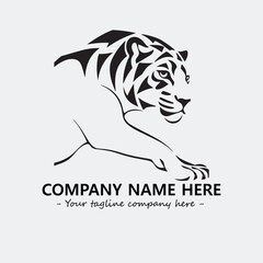 Phanter illustration black and white for logo company vector image
