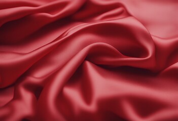 Fototapeta premium silk red tecture fabric curtain soft drapery silky colours passion clothes shine decoration fold wave expensive smooth luxurious luxury wavy texture clothing background satin curvy material drape