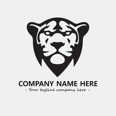 Phanter illustration black and white for logo company vector image
