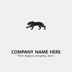 Phanter illustration black and white for logo company vector image
