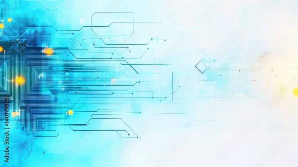 Poster vibrant blue and yellow abstract background featuring dynamic patterns and textures evoking a sense 