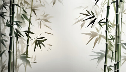 Obraz premium Bamboo_Forest_Watercolor_Zen_Background_Art