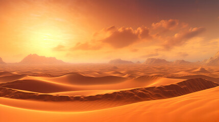 sunset over the mountains