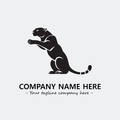 Phanter illustration black and white for logo company vector image
