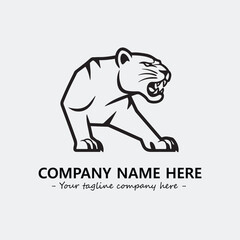 Obraz premium Phanter illustration black and white for logo company vector image 