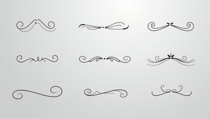 Obraz premium Decorative-Dividers-Ornaments-Design-Elements-Swirls