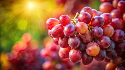 Captivating Close-Up of Ripe Red Grapes with Long Exposure Effect for Stunning Visual Appeal in Stock Photography
