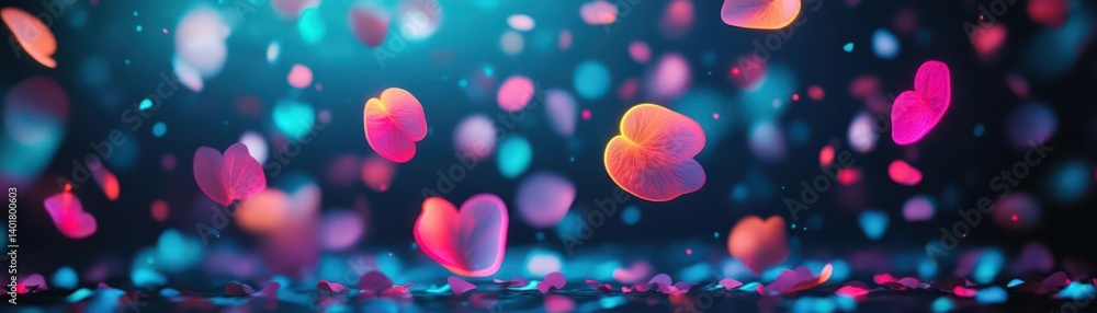 Aufkleber vibrant colorful lights illuminating a dark night sky creating a captivating and enchanting atmosphe