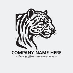 Phanter illustration black and white for logo company vector image
