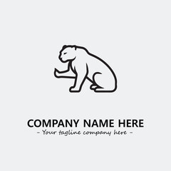 Phanter illustration black and white for logo company vector image
