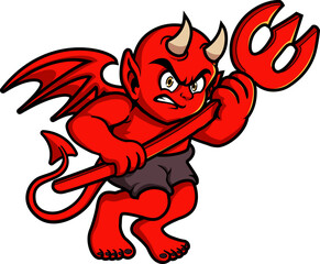 The Naughty Devil Cartoon Mascot Creation