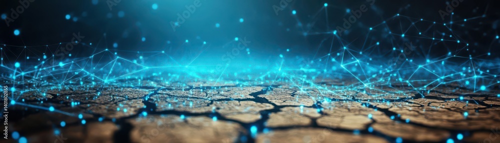 Aufkleber mysterious atmosphere of dark blue background illuminated by soft blue light creating an enigmatic a